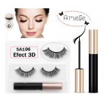 Gene false Amelie Effect 3D tip banda 1 pereche cu Magnet Cod SA106 + Adeziv cu magnet